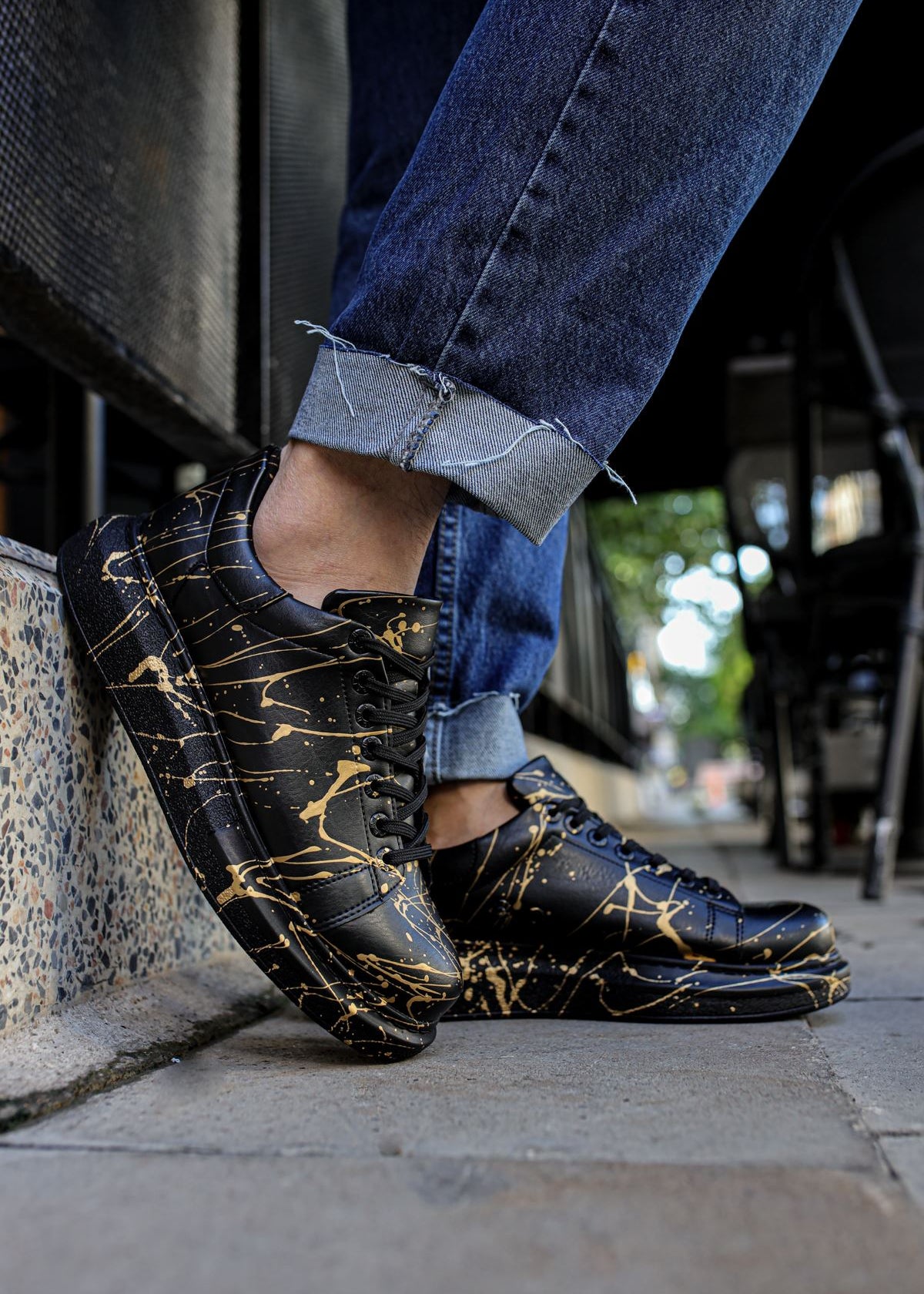 Hand-Painted Customized Sneakers for Men by Apollo Moda | Stardust Pulse