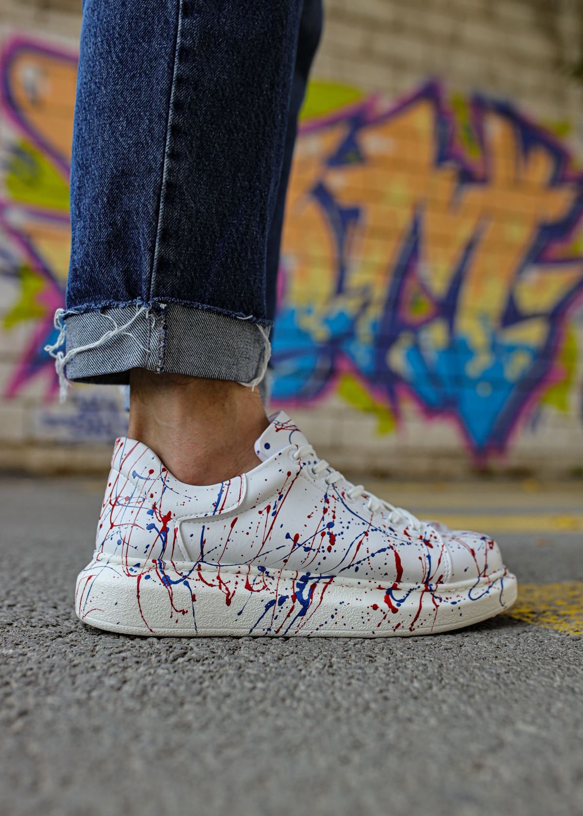 Hand-Painted Customized Sneakers for Men by Apollo Moda | Stardust Vibe