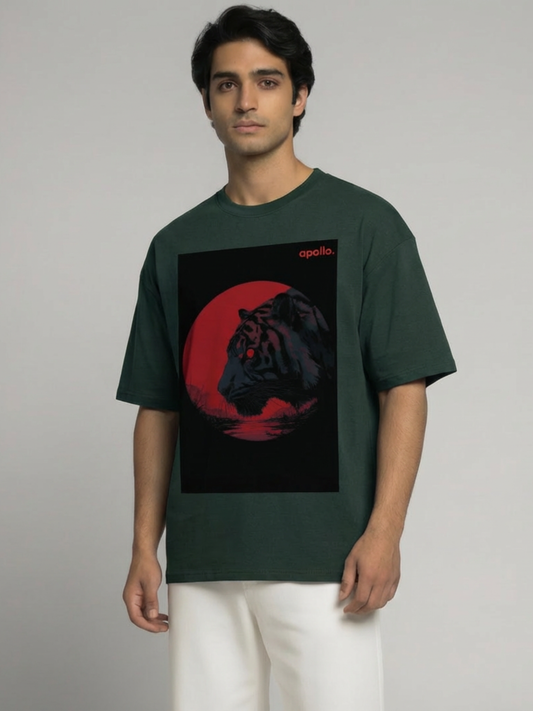 T-shirt oversize « Affronte le tigre qui est en toi »