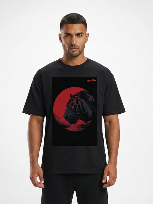 T-shirt oversize « Affronte le tigre qui est en toi »