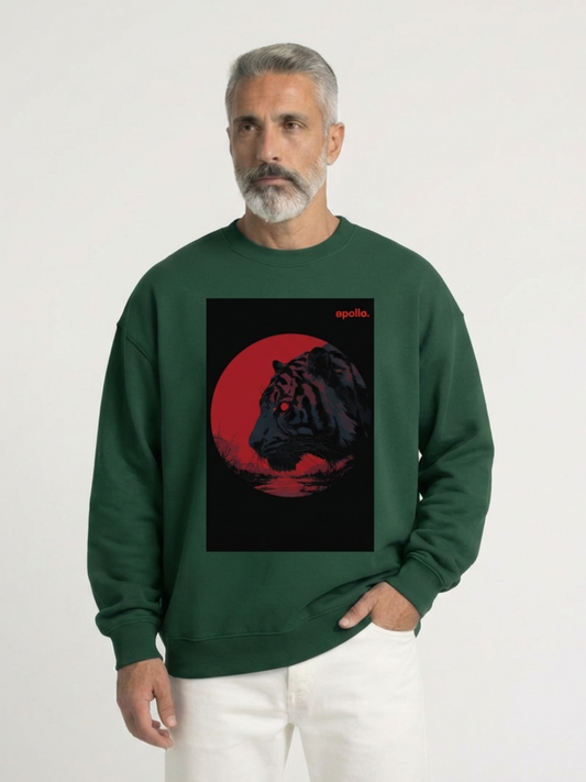 Sweat-shirt oversize « Affronte le tigre qui est en toi »