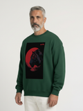 Sweat-shirt oversize « Affronte le tigre qui est en toi »