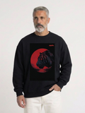 Sweat-shirt oversize « Affronte le tigre qui est en toi »