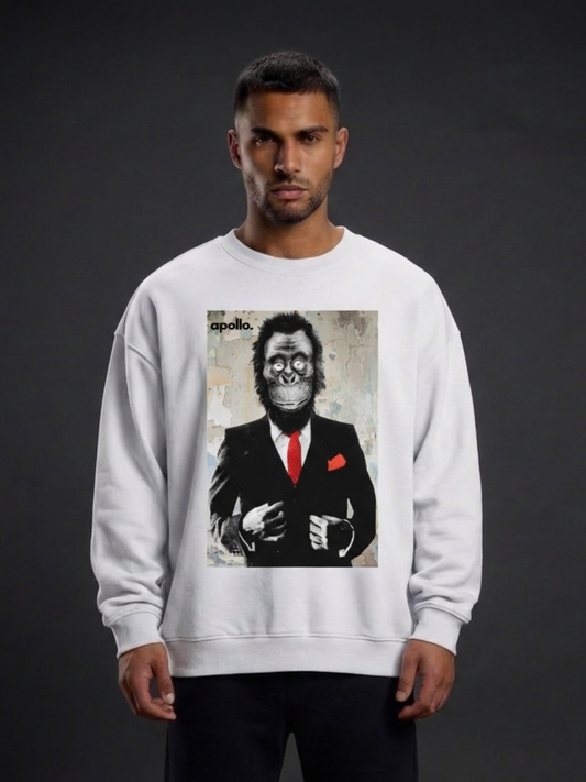 Sweat-shirt oversize « Monkey Business Only »