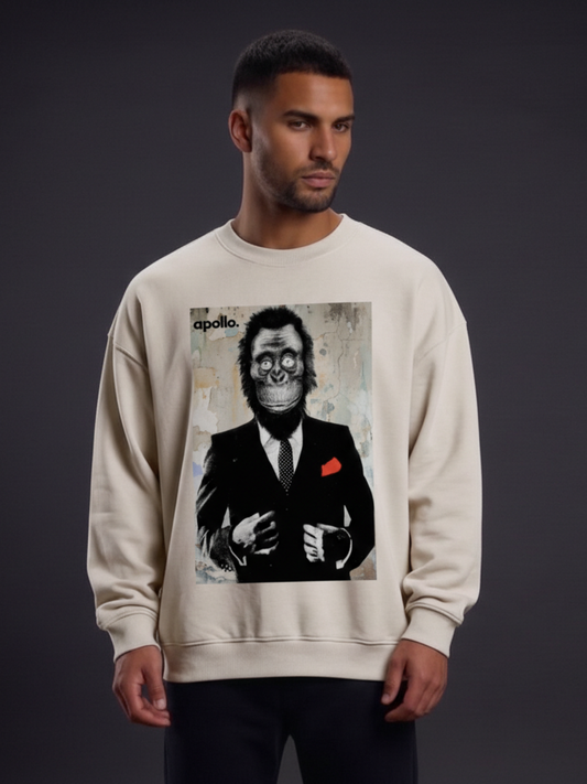 Sweat-shirt oversize « Monkey Business Only »