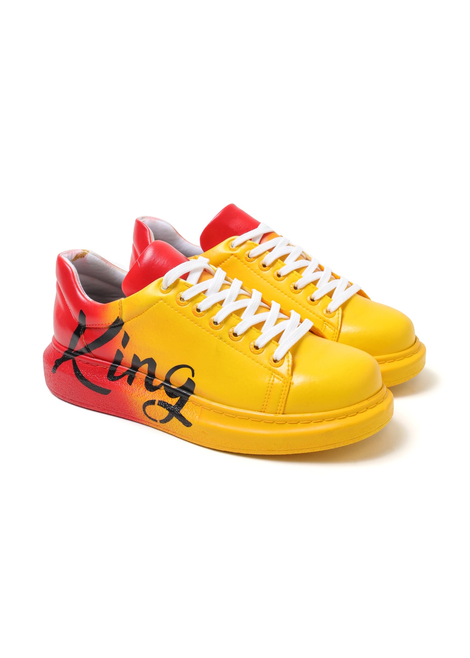 Hand-Painted Customized Sneakers for Men by Apollo Moda | Genova "King"