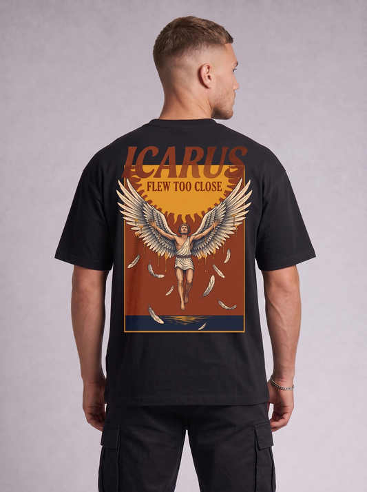 Icarus Flew Too Close Oversized Graphic Tee