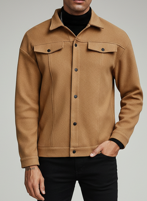 Veste tricotée à manches longues et coupe slim pour homme