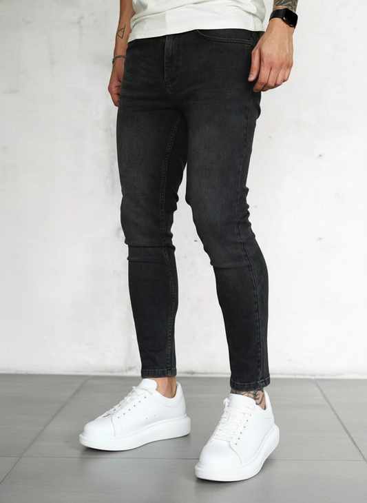 Jean skinny à poches obliques pour homme