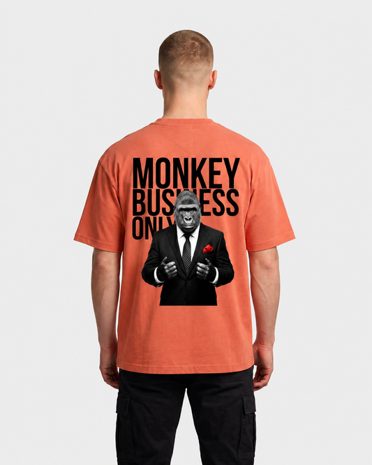 Camiseta gráfica oversize Monkey Business Only