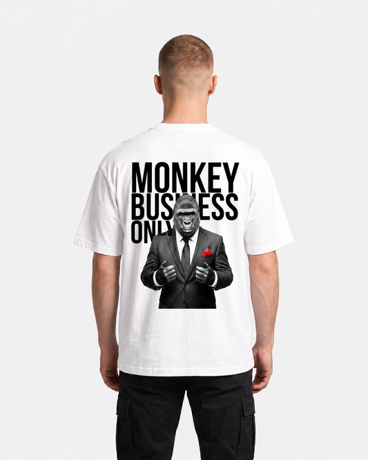 Camiseta gráfica oversize Monkey Business Only