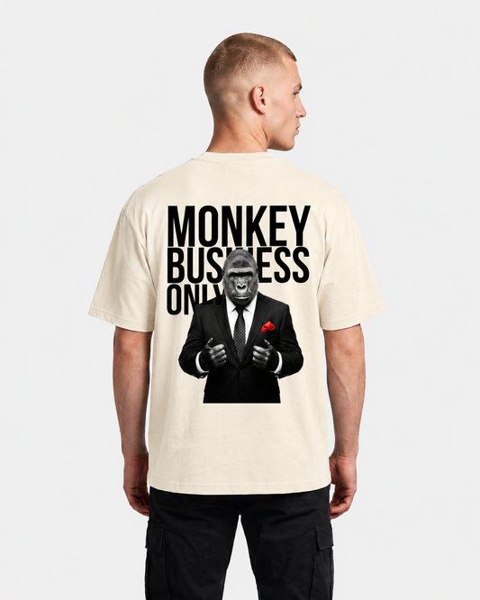 Camiseta gráfica oversize Monkey Business Only
