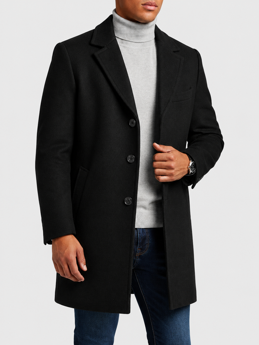 Abrigo largo cruzado para hombre