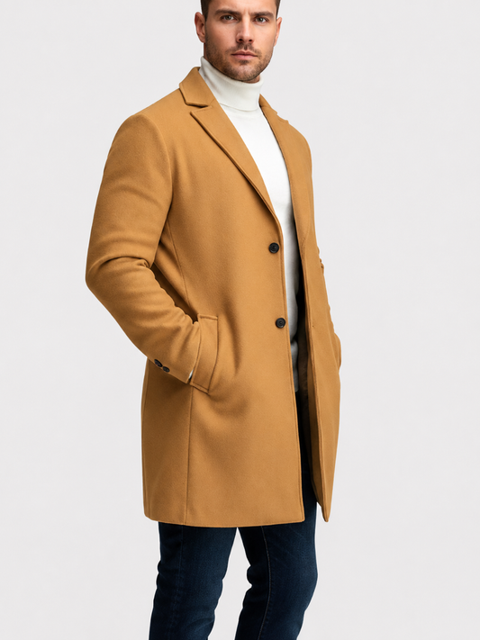 Abrigo largo cruzado para hombre