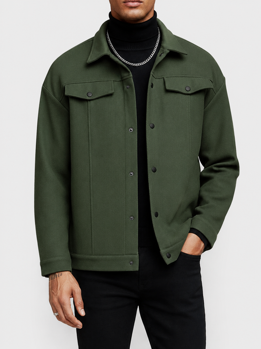 Abrigo casual holgado de manga larga para hombre