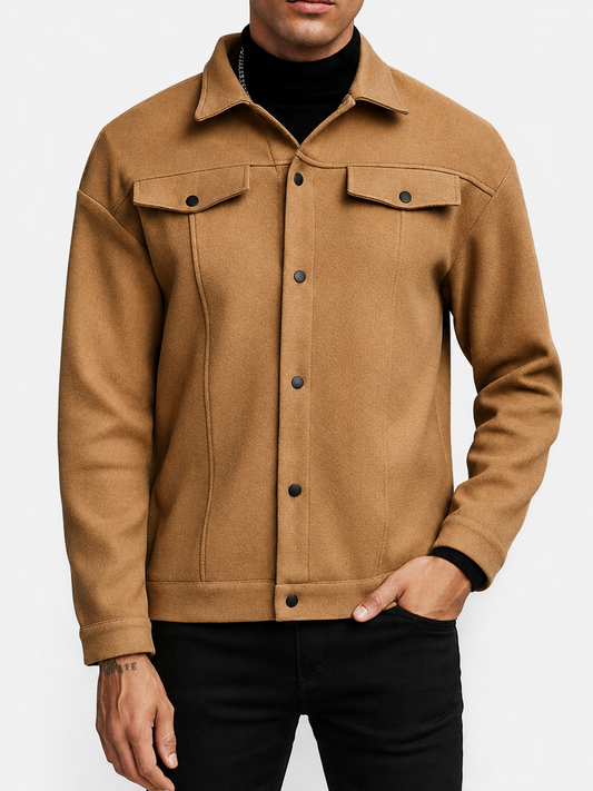 Abrigo casual holgado de manga larga para hombre
