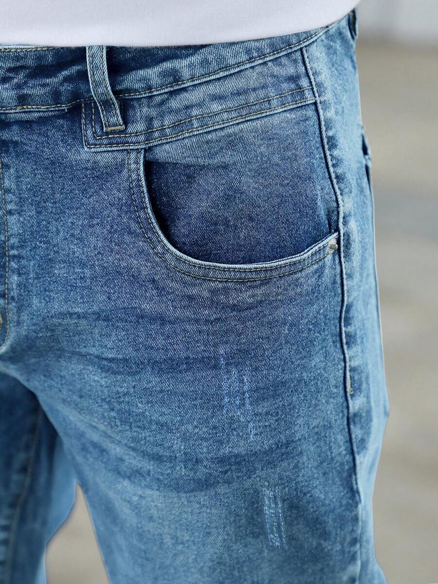 Men's Stretchy Simple Daily Wear Jeans