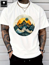 Moon And Mountains T-Shirt 100% Heavy Cotton