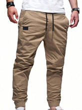 Pantalon carotte à taille avec cordon de serrage pour homme