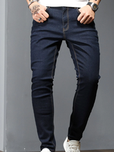 Jean skinny uni en coton pour homme