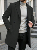 Men’s Double-Breasted Long Coat