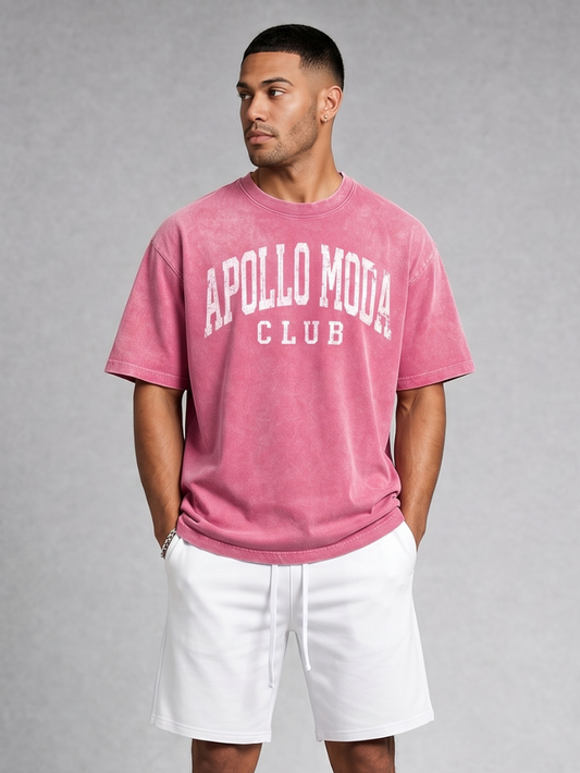 Camiseta extragrande Club con degradado lavado