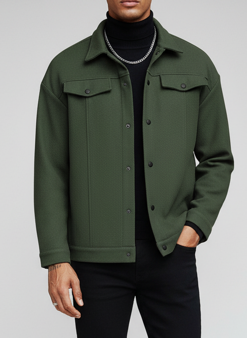 Veste tricotée à manches longues et coupe slim pour homme