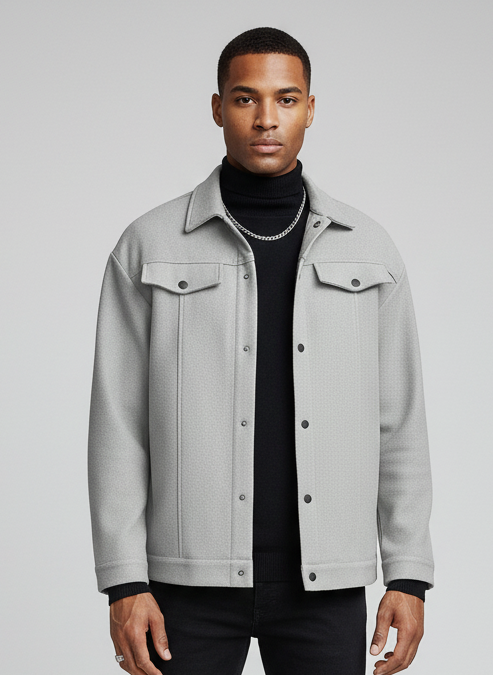Veste tricotée à manches longues et coupe slim pour homme