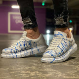 Hand-Painted Customized Sneakers for Men by Apollo Moda | Stardust Sky Blue