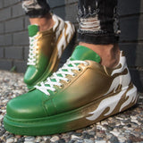 Hand-Painted Customized Sneakers for Men by Apollo Moda | Kinetic Vibe: Dynamic Vibe