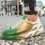 Hand-Painted Customized Sneakers for Men by Apollo Moda | Kinetic Vibe: Dynamic Vibe