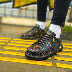 Hand-Painted Customized Sneakers for Men by Apollo Moda | Stardust Horizon