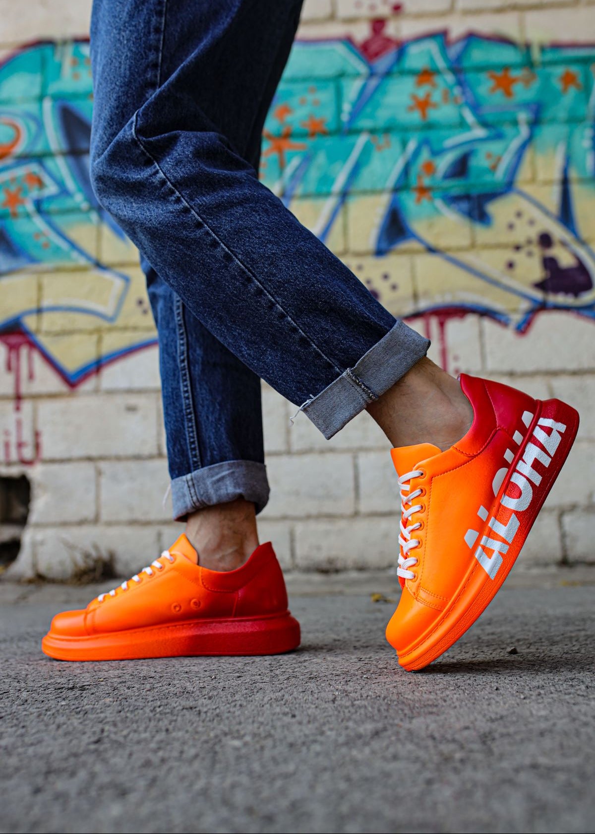 Denim Mens Orange Athletic Shoes Buy FURO By Red Chief Men Blue