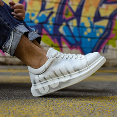 Hand-Painted Customized Sneakers for Men by Apollo Moda | Nestor COOL Silver