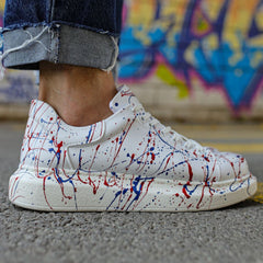 Hand-Painted Customized Sneakers for Men by Apollo Moda | Stardust Vibe