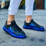 Hand-Painted Customized Sneakers for Men by Apollo Moda | Kinetic VibeI Rhythm Shift