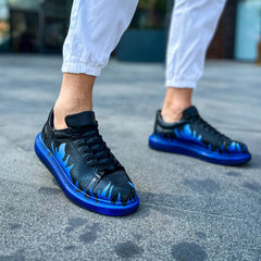Hand-Painted Customized Sneakers for Men by Apollo Moda | Kinetic VibeI Rhythm Shift