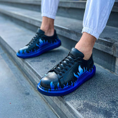 Hand-Painted Customized Sneakers for Men by Apollo Moda | Kinetic VibeI Rhythm Shift
