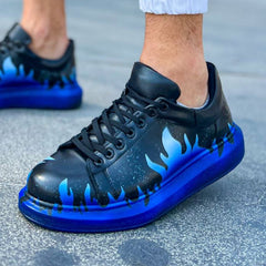 Hand-Painted Customized Sneakers for Men by Apollo Moda | Kinetic VibeI Rhythm Shift