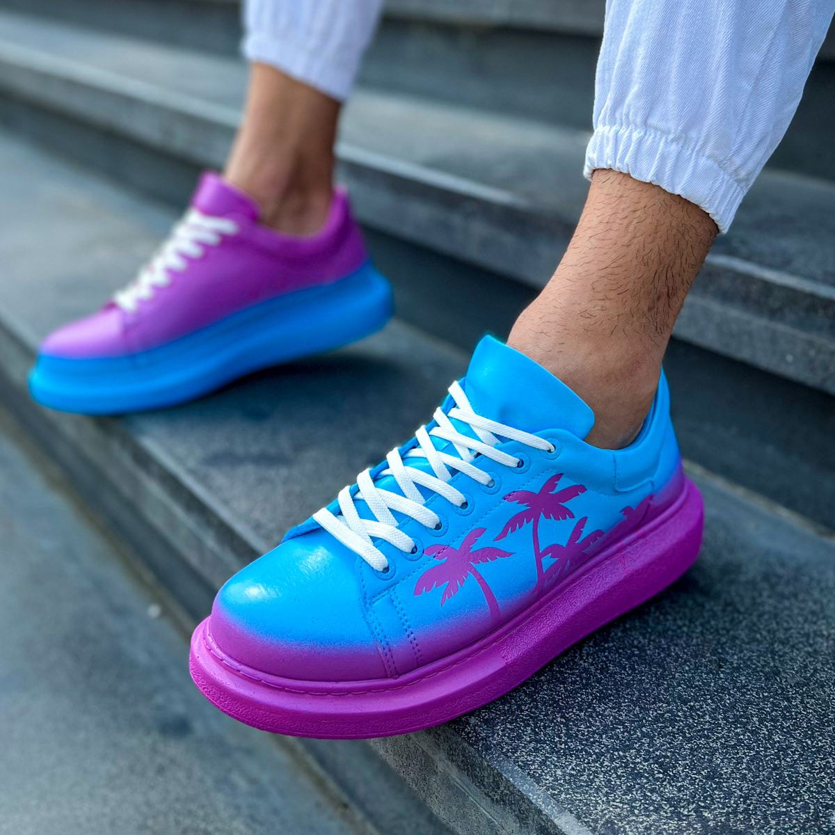 Customized Hand-Painted Sneakers for Men by Apollo Moda | Seoul Palm