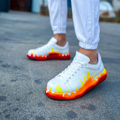 Hand-Painted Customized Sneakers for Women by Apollo Moda | Kinetic VibeI Fusion Pulse