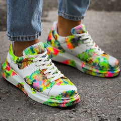 Hand-Painted Customized Sneakers for Women by Apollo Moda | Lisbon Flowers