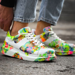 Hand-Painted Customized Sneakers for Women by Apollo Moda | Lisbon Flowers