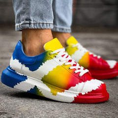 Hand-Painted Customized Sneakers for Women by Apollo Moda | Lisbon Multicolor