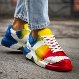 Hand-Painted Customized Sneakers for Women by Apollo Moda | Lisbon Multicolor