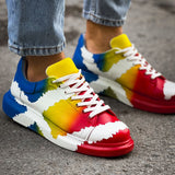 Hand-Painted Customized Sneakers for Women by Apollo Moda | Lisbon Multicolor