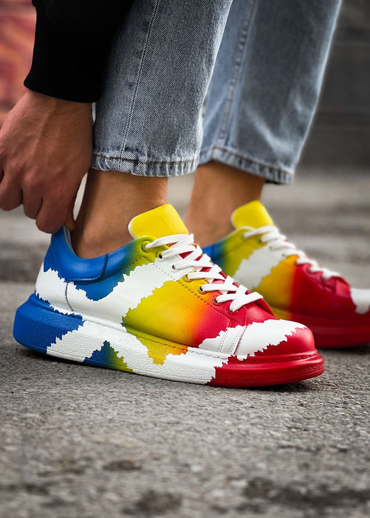 Hand-Painted Customized Sneakers for Women by Apollo Moda | Lisbon Multicolor