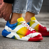 Hand-Painted Customized Sneakers for Women by Apollo Moda | Lisbon Multicolor