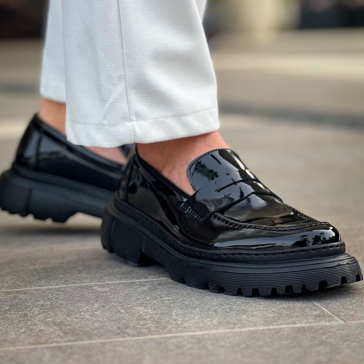 Men's Oslo Patent Noir