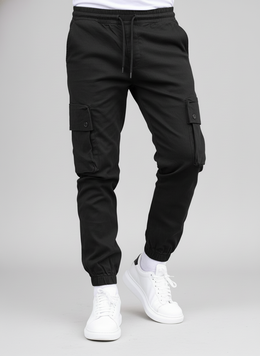 Pantalon cargo pour homme avec poches obliques 
